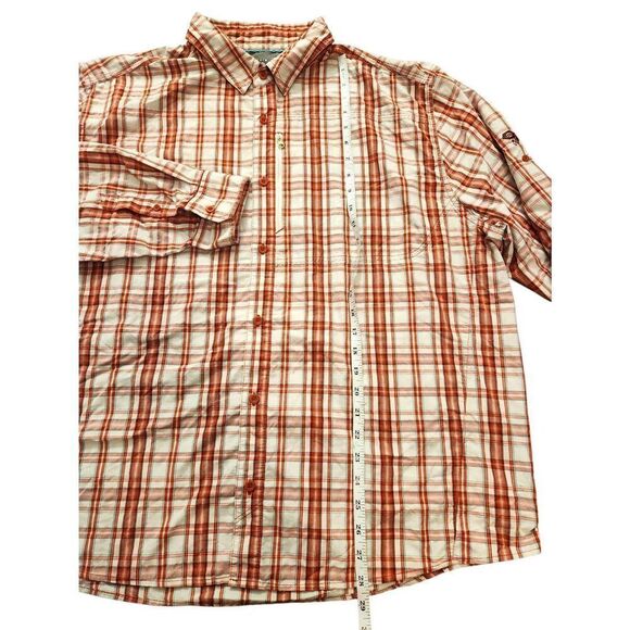 Mountain Hardwear mens 2XL button up performance hiking shirt zip pocket plaid - Picture 5 of 10